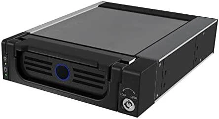 ICY BOX IB-138SK-B-II SATA mobilusis stovas skirtas 3,5 colio SATA HDD KeyLock kaip maitinimo jungiklio šviesos diodai 4 ir 15 kontaktų maitinimo jungtis Fullmetal juodas