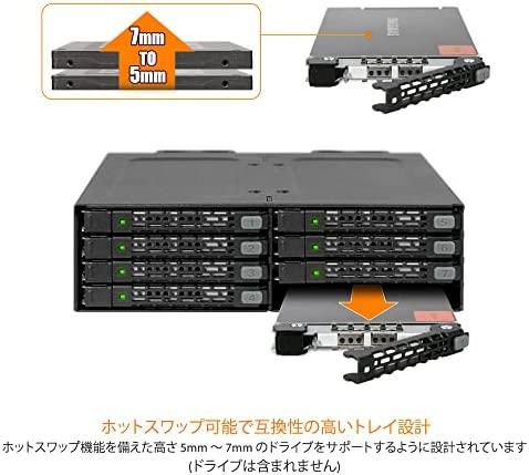 „Icy Dock“ 8 x 2,5 colio SATA / SAS – „Mini-SAS ToughArmor“ (MB998IP-B)