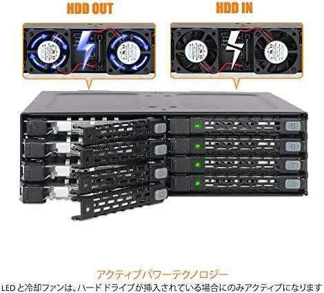 „Icy Dock“ 8 x 2,5 colio SATA / SAS – „Mini-SAS ToughArmor“ (MB998IP-B)