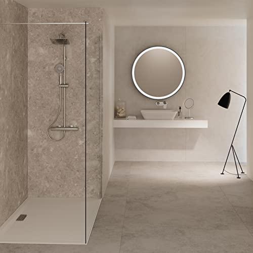 Stacionari dušo sistema Ideal Standard Ceratherm T100, Evo Diamond 200x200 mm galva ir rankiniu dušu, chrom