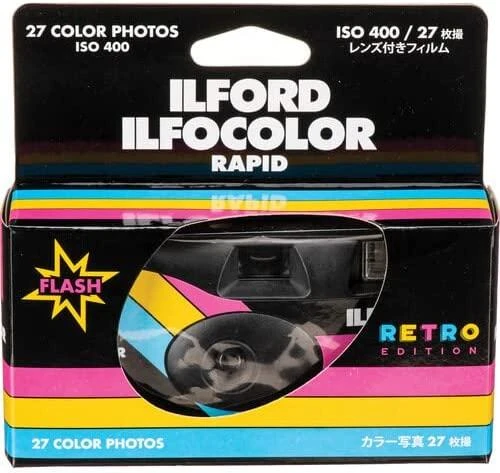 Ilford Ilfocolor Rapid Retro vienkartinis fotoaparatas 27 exp