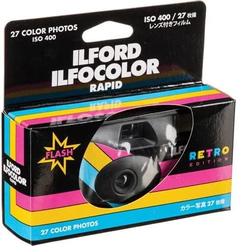 Ilford Ilfocolor Rapid Retro vienkartinis fotoaparatas 27 exp