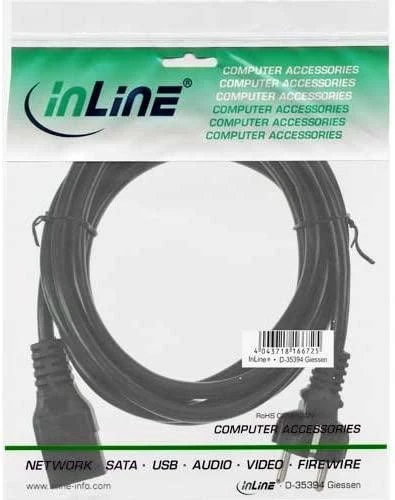 InLine maitinimo laidas 16A F tipo tiesus – IEC (16658H)