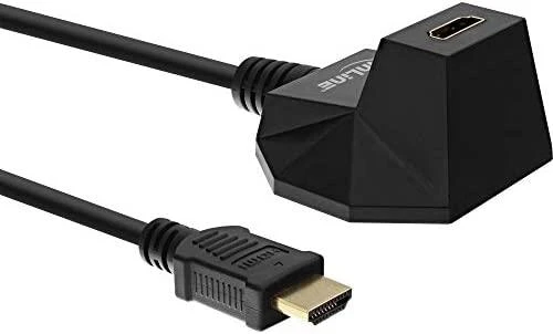 InLine HDMI kabelis su kampiniu adapteriu