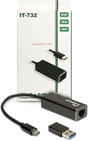 Inter-Tech Inter-Tech LAN adapteris Argus IT-732 USB-C Gigabit Ethernet tinklo plokštė