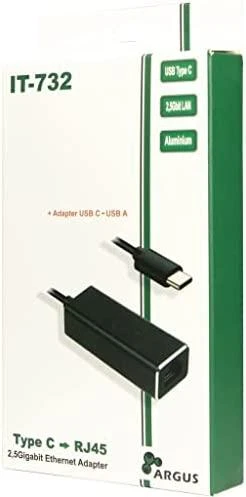 Inter-Tech Inter-Tech LAN adapteris Argus IT-732 USB-C Gigabit Ethernet tinklo plokštė