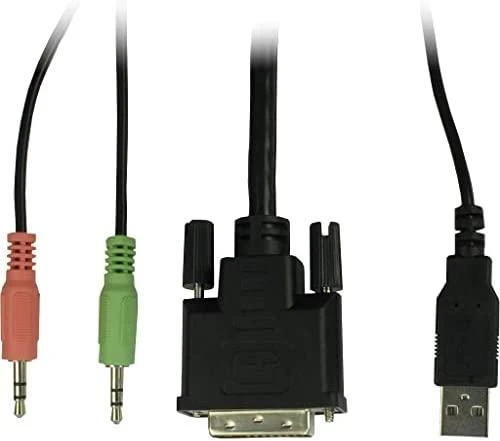 Inter-Tech KVM-Switch AS-9104DA RackmountDVI,4xDVI/USB/Audio mažmeninė prekyba