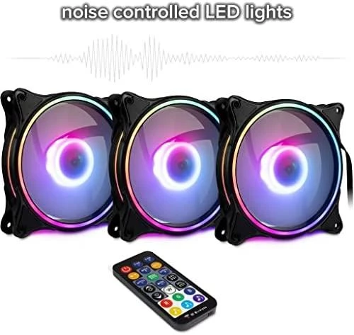 INTER-TECH Argus RS08 - RGB rinkinys iš 3 120 mm PWM| korpuso ventiliatorius