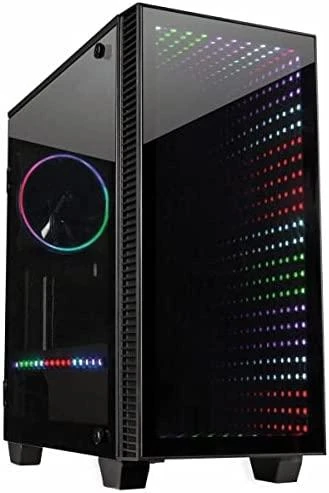 Važiuoklė INTER-TECH X-608 INFINITY MICRO, microATX, RGB, priekinis ir šoninis grūdintas stiklas, be maitinimo šaltinio