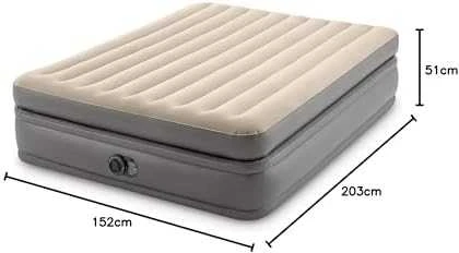 Pripučiamas čiužinys-lova INTEX Queen Comfort Elevated , Airbed W/Fiber-Tech RP su pompa,152x203x51cm