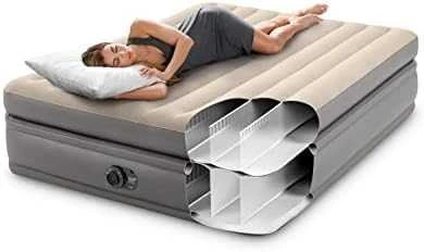 Pripučiamas čiužinys-lova INTEX Queen Comfort Elevated , Airbed W/Fiber-Tech RP su pompa,152x203x51cm
