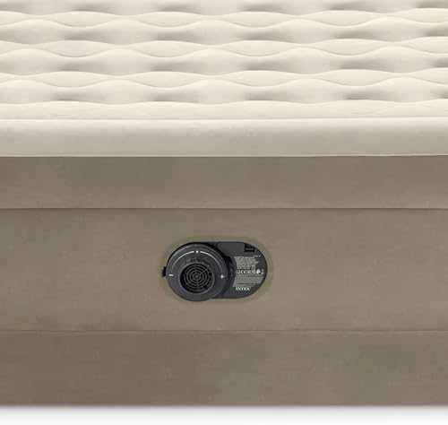 INTEX Pripučiamas čiužinys-lova Ultra Plush Queen su pompa,152x203x46cm