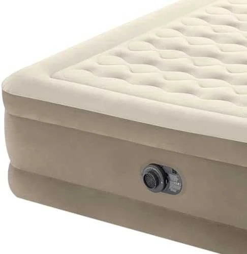 INTEX Pripučiamas čiužinys-lova Ultra Plush Queen su pompa,152x203x46cm