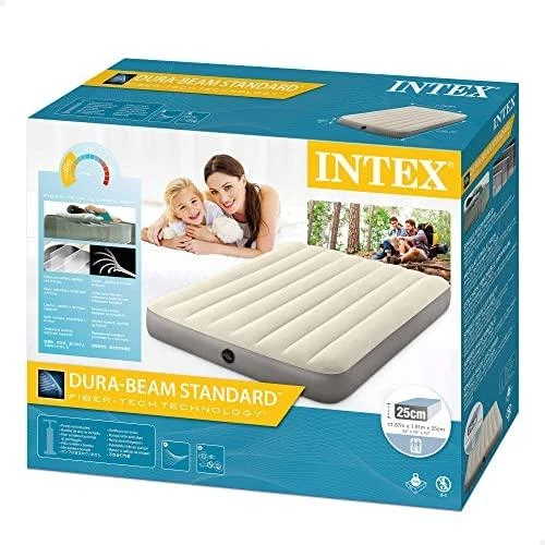 Pripučiamas čiužinys INTEX DURA-BEAM Deluxe Vienvietis (pilnas) 137x191x25cm 64102