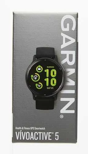 Išmanusis laikrodis Garmin vívoactive® 5, Skalūnų spalvos aliuminio apvadas su juodu korpusu ir silikoniniu dirželiu