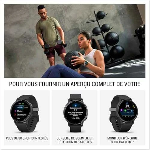 Išmanusis laikrodis Garmin vívoactive® 5 Mėlynos metalo spalvos aliuminio apvadas su mėlynu korpusu ir silikoniniu dirželiu