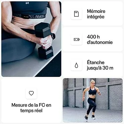 Polar širdies ritmo matuoklis H10 XS/S dydžio, Juodos spalvos