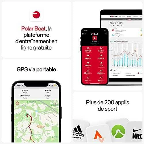 Polar širdies ritmo matuoklis H10 XS/S dydžio, Juodos spalvos