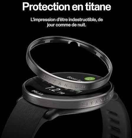 Išmanusis laikrodis Polar Ignite 3 Titanium, S-L dydžio, Juodos spalvos