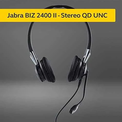 Jabra Biz 2400 II QD Duo NC Wideband Balanced Laidinės ausinės, QD, Juoda