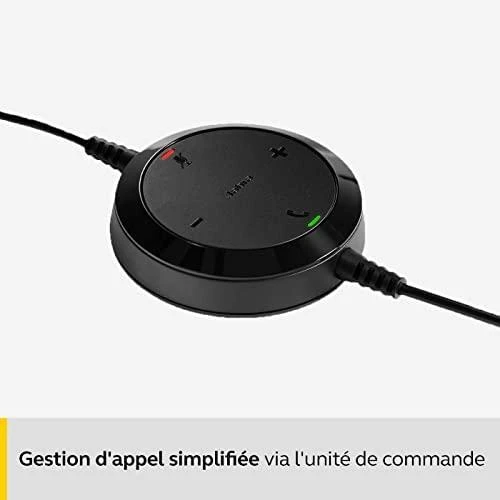 Ausinės JABRA EVOLVE 20 MS Stereo USB su lankeliu ant galvos triukšmo slopinimas USB jungtis su užtildymo mygtuku ir garsumo valdymu ant laido