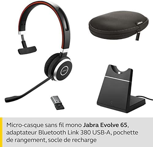 Ausinės Jabra Evolve 65 UC Mono + įkrovimo stovas