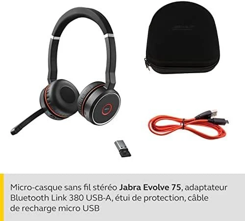 Ausinės JABRA Evolve 75 Link 370 MS