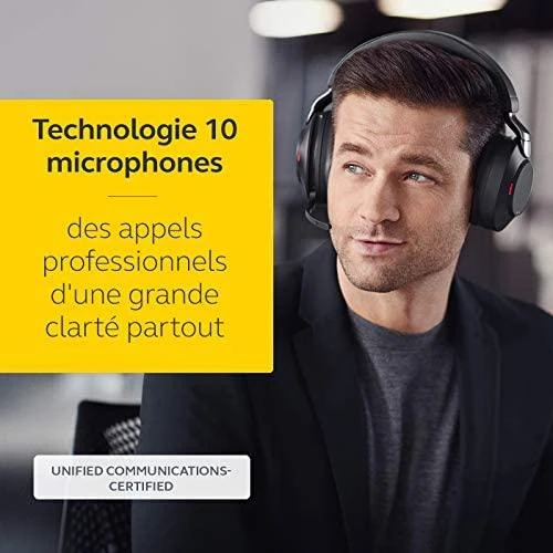 Belaidės ausinės Jabra Evolve2 85, Juodos