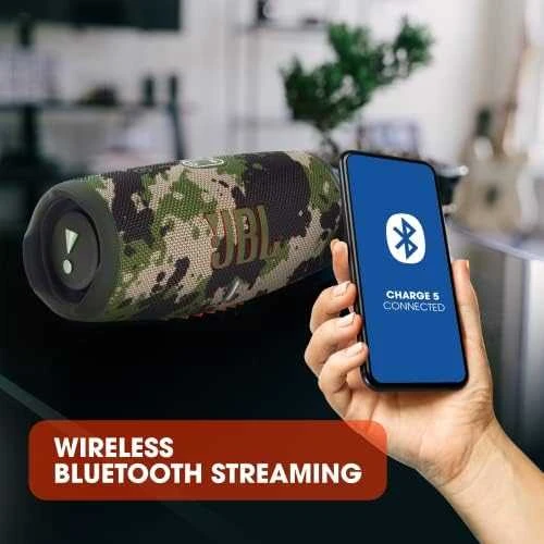 JBL Charge 5 nešiojama kolonėlė, Kamufliažinės spalvos
