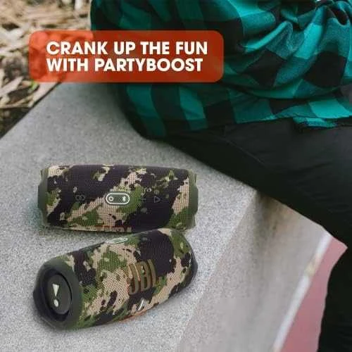 JBL Charge 5 nešiojama kolonėlė, Kamufliažinės spalvos