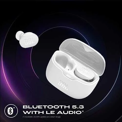 JBL Tune Buds TWS belaidės ausinės, Baltos