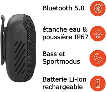 JBL Wind3S nešiojama kolonėlė, Juodos spalvos