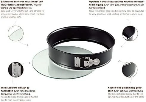 Verschiedene KAISER Įkvėpimo pavasaris. keptuvės stiklas pakeliamas dugnas 28 cm apvalus