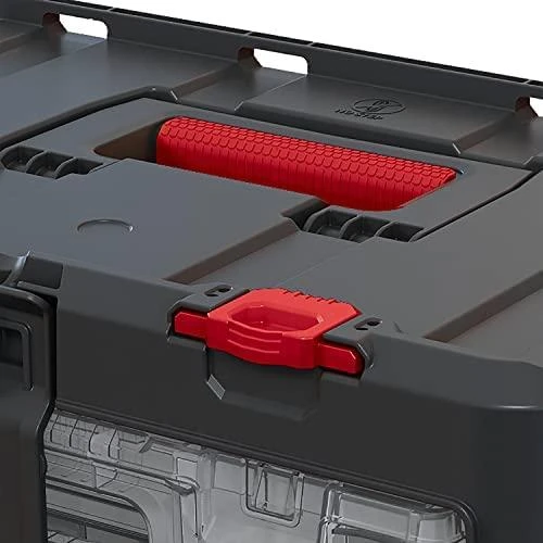 Įrankių dėžė - KETER Stack'N'Roll su 3 organizatoriais Juoda