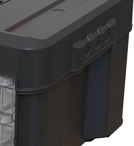 Įrankių dėžė - KETER Stack'N'Roll su 3 organizatoriais Juoda