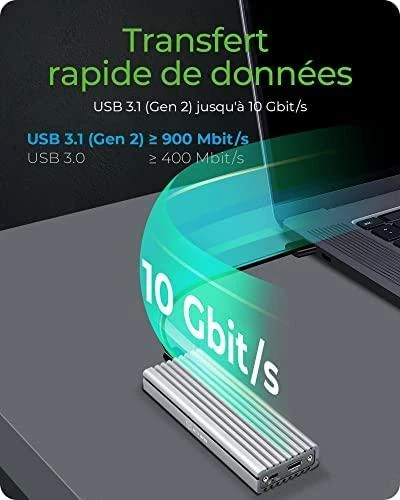 ICYBOX IB-1817Ma-C31 Icy Box Išorinis korpusas skirtas M.2 NVMe SSD, USB 3.1 Type-C, Sidabrinis