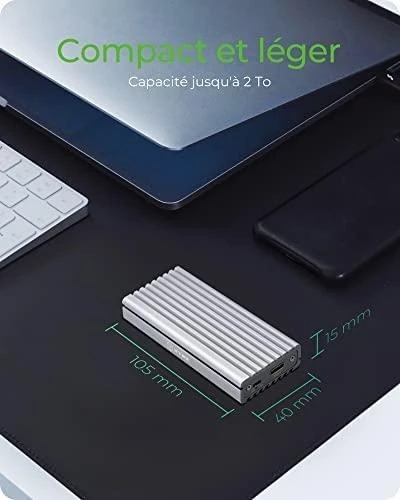 ICYBOX IB-1817Ma-C31 Icy Box Išorinis korpusas skirtas M.2 NVMe SSD, USB 3.1 Type-C, Sidabrinis