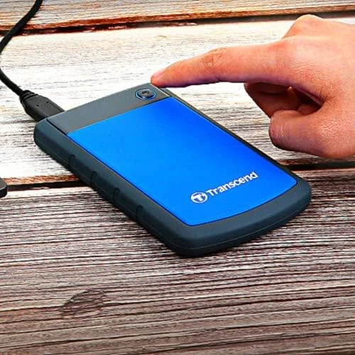 Išorinis kietasis diskas Transcend 25H3B 2.5'' 1TB USB3, Triguba smūgių slopinimo sistema