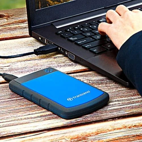 Išorinis kietasis diskas Transcend 25H3B 2.5'' 1TB USB3, Triguba smūgių slopinimo sistema