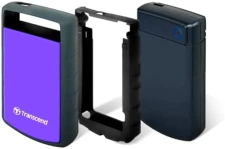 Išorinis kietasis diskas Transcend 25H3B 2.5'' 1TB USB3, Triguba smūgių slopinimo sistema