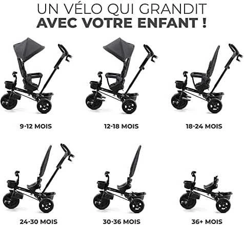 KINDERKRAFT triratukas Aveo pilkas, KRAVEO00GRY0000