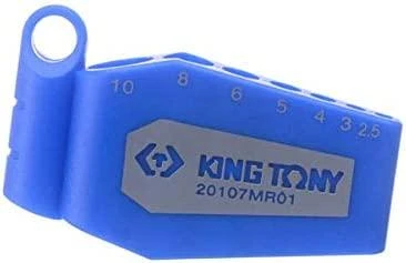 LYDINIŲ RINKINYS KING TONY 1130M - HEX SU RUTUULIU ILGUS 2,5 - 10mm 7 vnt. PLASTIKO LAIKIKLIUJE