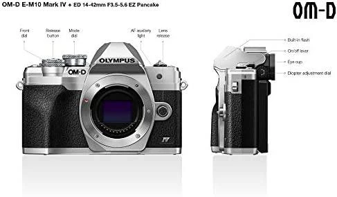 Olympus Apie sistemą Olympus OM-D E-M10 Mark IV (Sidabrinis) + 14-42mm f/3.5-5.6 EZ