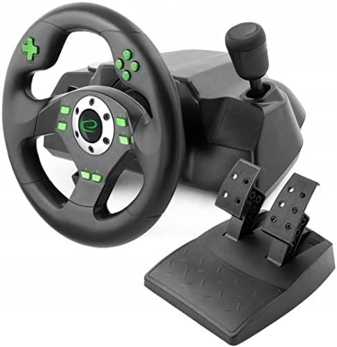 Žaidimų vairas su pedalais Esperanza Drift EGW101 PC/PS3 Juodas