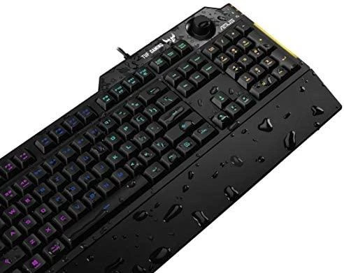 Klaviatūra Asus TUF K1 Spill-resistance up to 300ml/Вedicated volume knob/Programmable keys/On-the-fly macro recording/Onboard memory