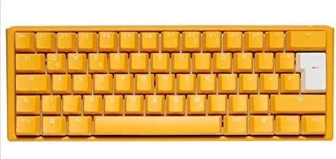 Ducky One 3 geltona mini žaidimų klaviatūra, RGB LED - MX Speed Sidabrinis