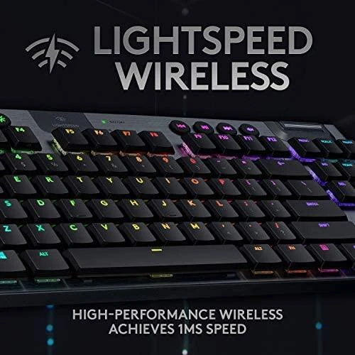 Belaidė Mechaninė žaidimų klaviatūra Logitech G915 TKL, RGB, Lightspeed, Stilius: Tactile, Išdėstymas: Šiaurės šalių