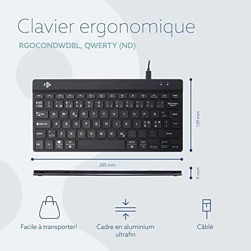 R Go Tools R-Go Klaviatūra Compact Break Nordic-išdėstymas juodas