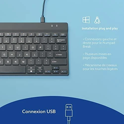 R Go Tools R-Go Klaviatūra Compact Break Nordic-išdėstymas juodas