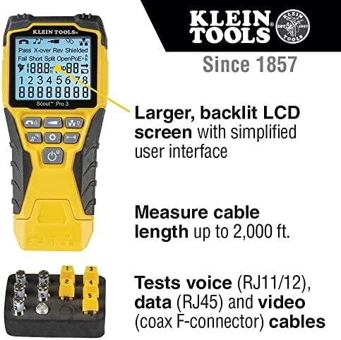 „Klein Tools Tester“ kabelis Scout Pro 3 (VDV501-851)
